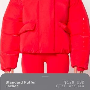 NWT Khy Red Puffer Jacket, size Medium. Never worn.